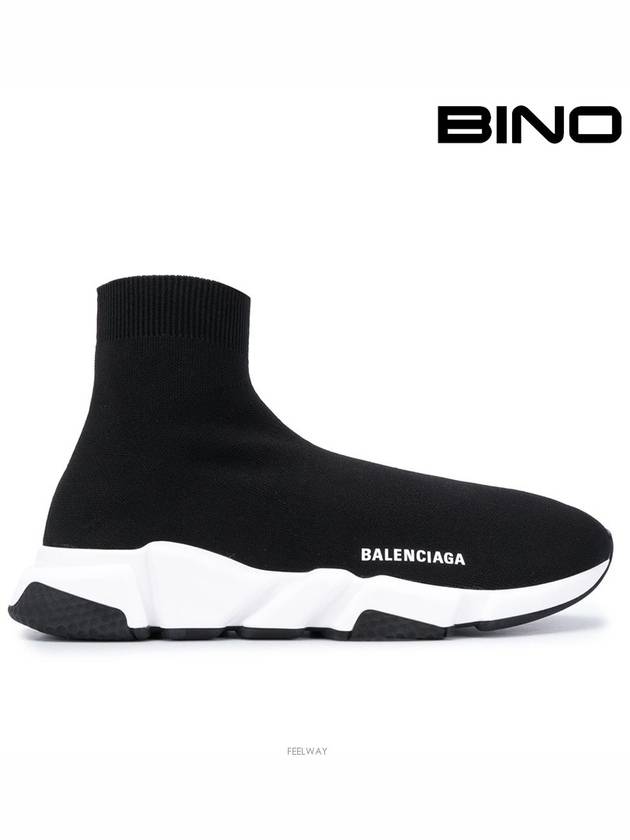 Speed Trainer  High Top Sneakers Black White - BALENCIAGA - BALAAN 2