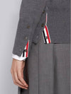 Milano Stitch Crewneck 4-Bar Cotton Crepe Knit Top Grey - THOM BROWNE - BALAAN 3