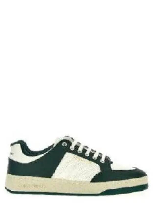 SL 61 Low Top Sneakers White Green - SAINT LAURENT - BALAAN 2