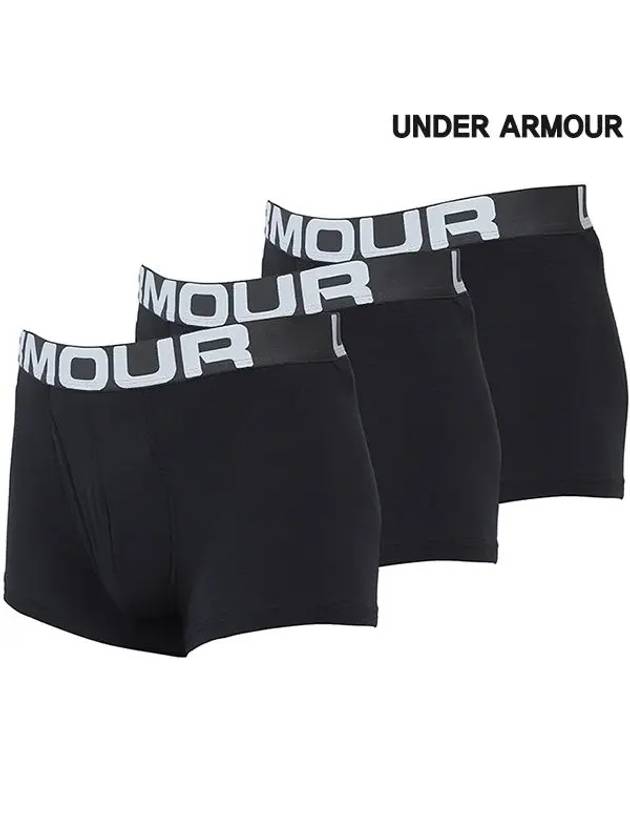 Men's UA Charged Cotton 3 Inch Briefs 3 Pack Black - UNDER ARMOUR - BALAAN 2