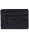 Pebbled Leather Card Wallet Black - MICHAEL KORS - BALAAN 4