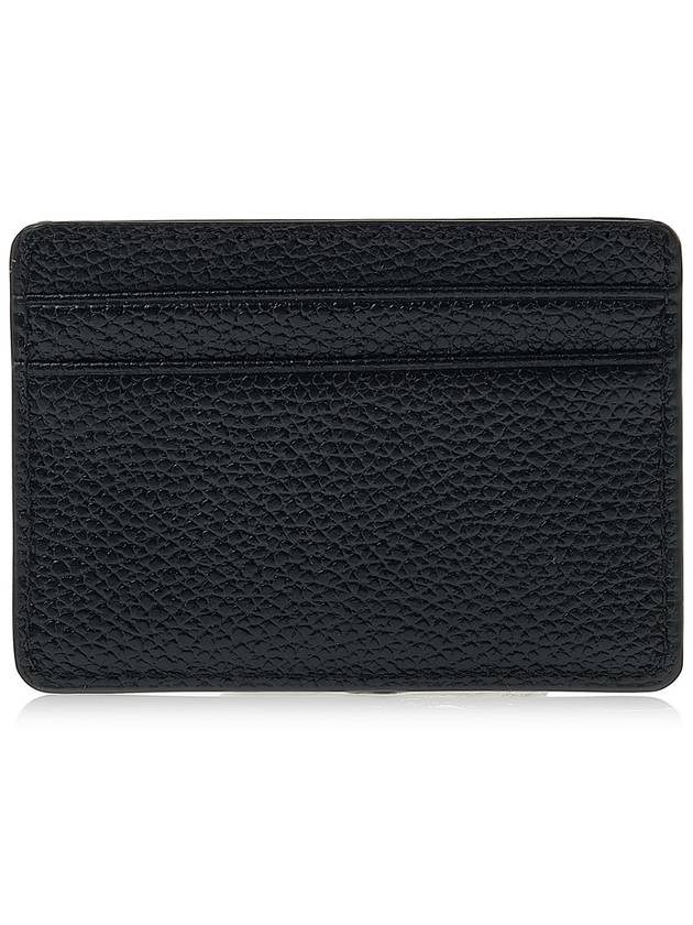 Pebbled Leather Card Wallet Black - MICHAEL KORS - BALAAN 4