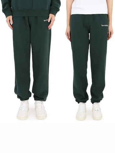 Logo Training Jogger Pants Forest Green SWAW2328 FO15 - SPORTY & RICH - BALAAN 1