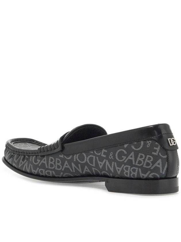 jacquard canvas loafers - DOLCE&GABBANA - BALAAN 3