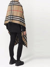 ExaGGerated Check Wool Cashmere Cape Archive Beig - BURBERRY - BALAAN 5