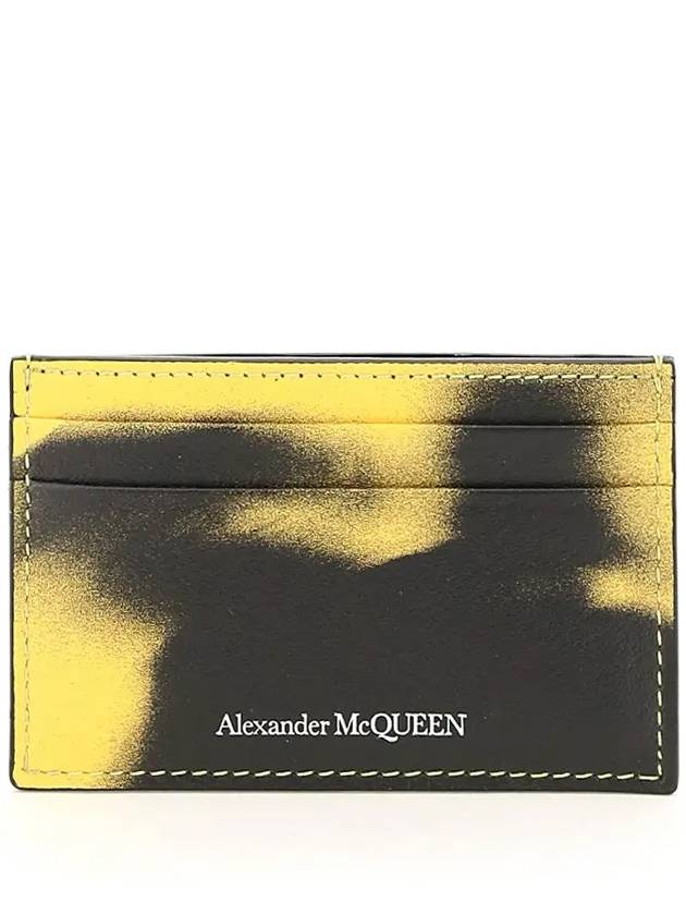 Print Card Wallet Black Yellow - ALEXANDER MCQUEEN - BALAAN 1