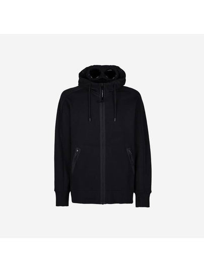 Diagonal Raised Fleece Goggle Hooded Jacket Black - CP COMPANY - BALAAN 2