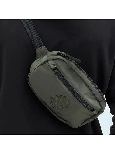 Logo Nylon Belt Bag Green - STONE ISLAND - BALAAN 2