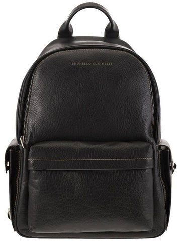 Calfskin backpack with grain - BRUNELLO CUCINELLI - BALAAN 1