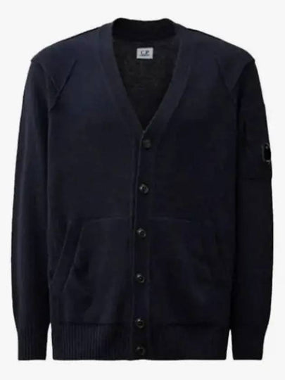 Lambswool GRS Buttoned Cardigan Navy - CP COMPANY - BALAAN 2