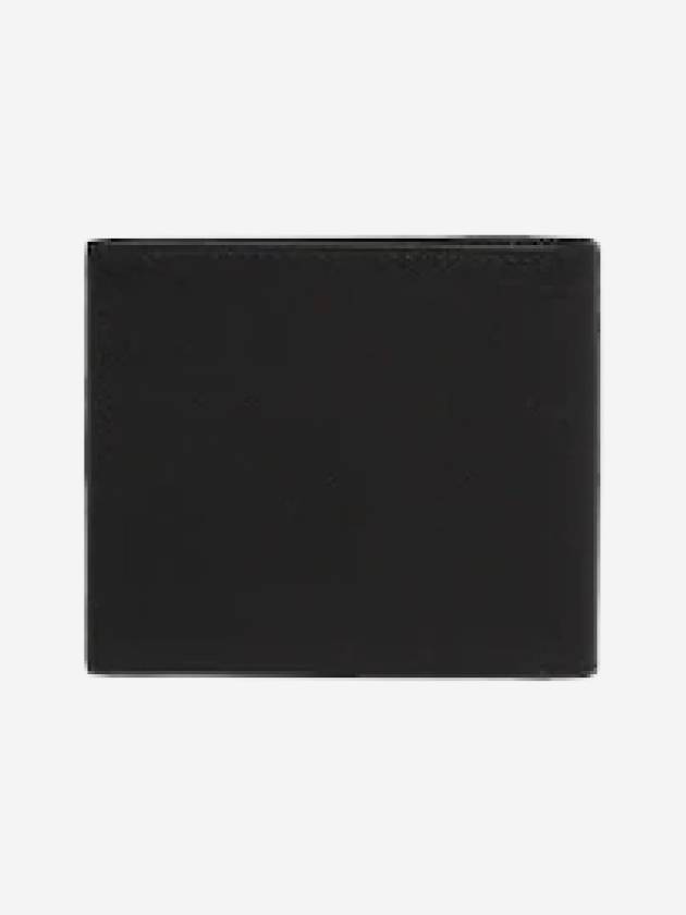 Saffiano Leather Half Wallet Black - PRADA - BALAAN 4