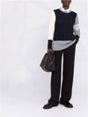 4 Bar Fun Mix Pointel Cable Wool Knit Top - THOM BROWNE - BALAAN 3