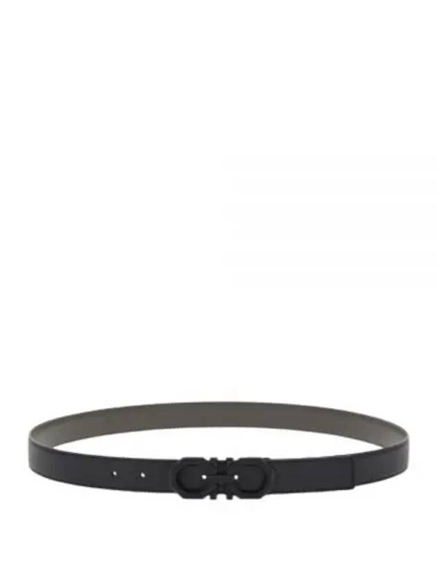 Reversible Gancini Leather Belt Black - SALVATORE FERRAGAMO - BALAAN 2