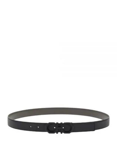 Reversible Gancini Leather Belt Black - SALVATORE FERRAGAMO - BALAAN 2