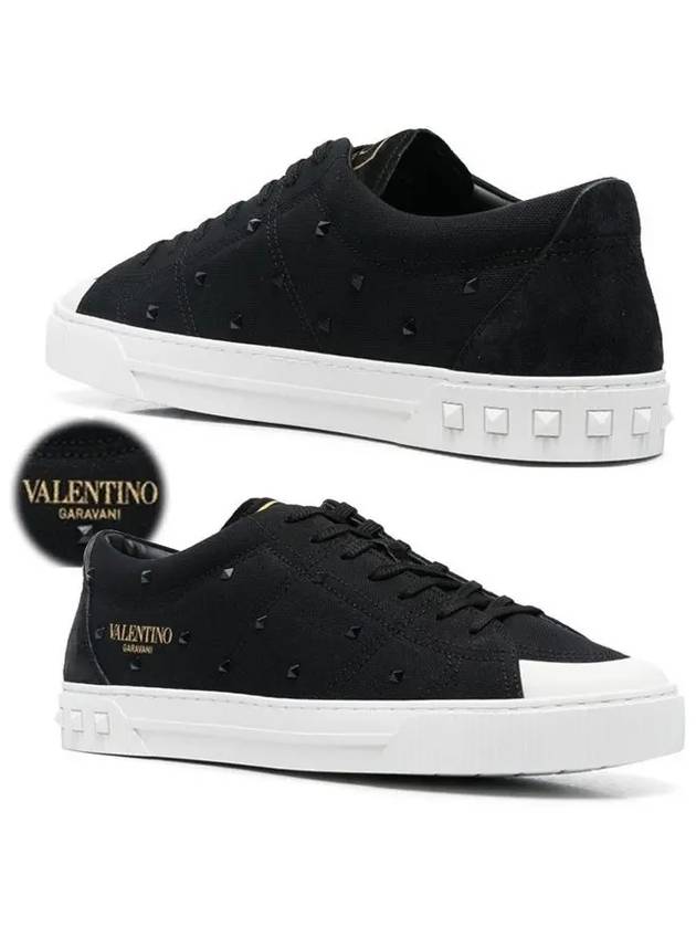 Rockstud City Planet Low-Top Sneakers Black - VALENTINO - BALAAN 2