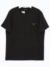 Eagle Logo Swim Short Sleeve T-Shirt Black - EMPORIO ARMANI - BALAAN 1