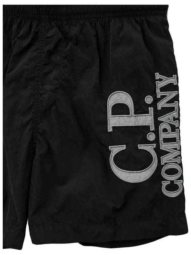 Kids Logo Short Pants Black 16CKBW033B 00L3C00 999 - CP COMPANY - BALAAN 4