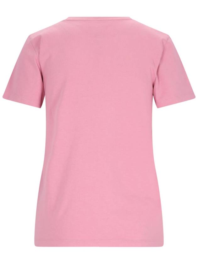 Fox Head Patch Regular Short Sleeve T-Shirt Pink - MAISON KITSUNE - BALAAN 3