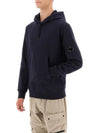 Diagonal Raised Fleece Hoodie Navy - CP COMPANY - BALAAN 5