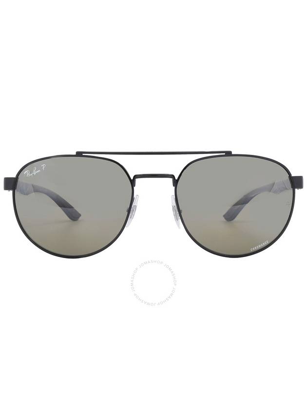 Ray Ban Chromance Polarized Grey Pilot Unisex Sunglasses RB3736CH 002/5J 56 - RAY-BAN - BALAAN 1