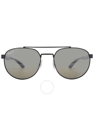 Ray Ban Chromance Polarized Grey Pilot Unisex Sunglasses RB3736CH 002/5J 56 - RAY-BAN - BALAAN 1