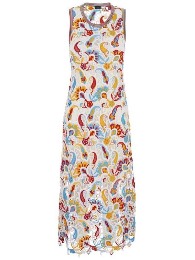 Multicolor Sleeveless Long Dress With Round Neck And All-Over Floral Print In Viscose Blend Woman - ETRO - BALAAN 1