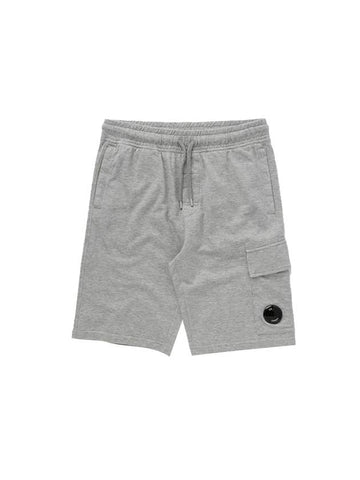 Light Fleece Utility Shorts Grey - CP COMPANY - BALAAN 1