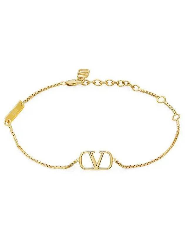 V Logo Signature Bracelet Gold - VALENTINO - BALAAN 2