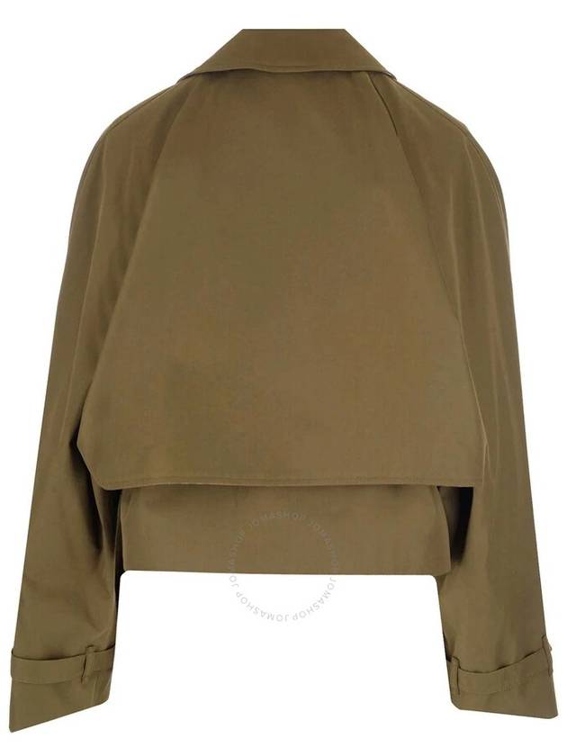 Tropical Gabardine Crop Jacket Dark Military Khaki - BURBERRY - BALAAN 3