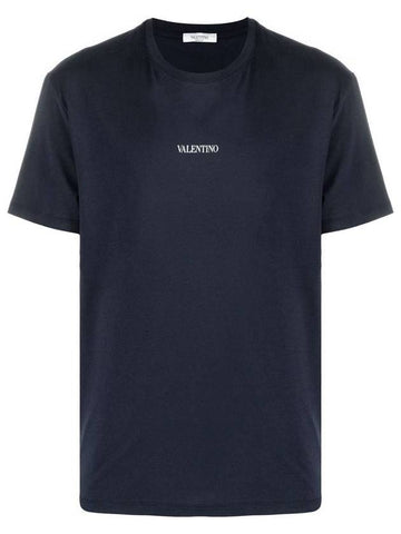 logo short sleeve t-shirt navy - VALENTINO - BALAAN.