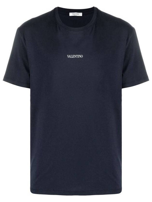 logo short sleeve t-shirt navy - VALENTINO - BALAAN.