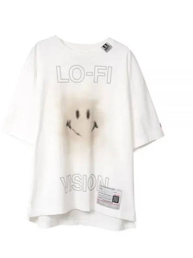 24 A12TS651 white smiley face print t shirt - MIHARA YASUHIRO - BALAAN 1