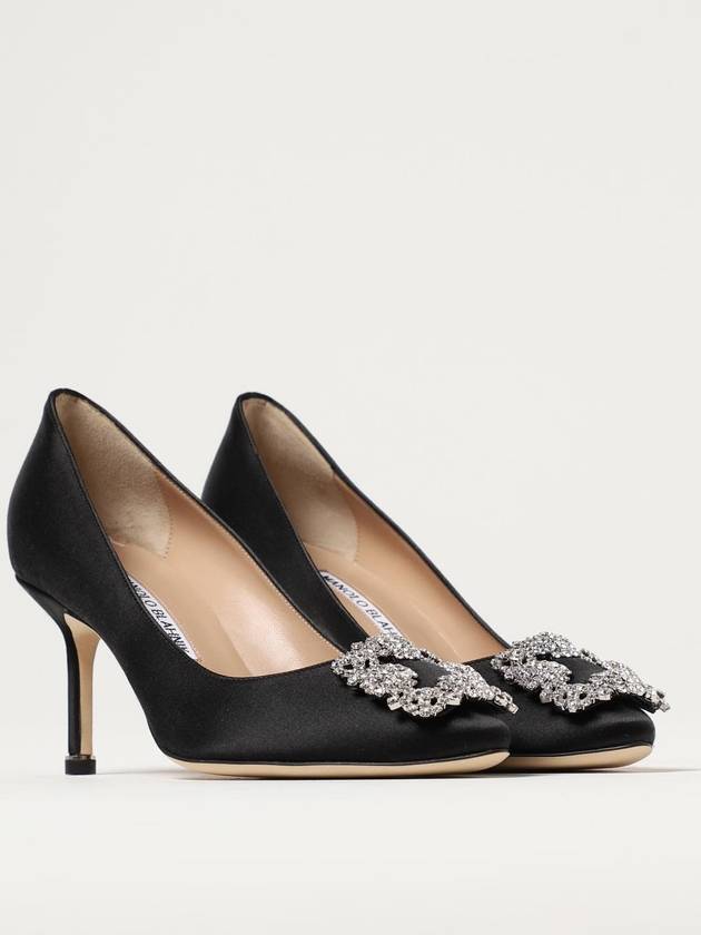 Manolo Blahnik Hangisi pumps in satin with broche - MANOLO BLAHNIK - BALAAN 2