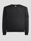 Light Fleece Sweatshirt Black - CP COMPANY - BALAAN 2