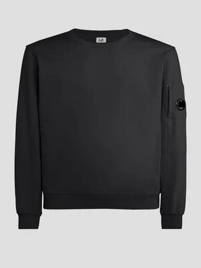 Light Fleece Sweatshirt Black - CP COMPANY - BALAAN 2