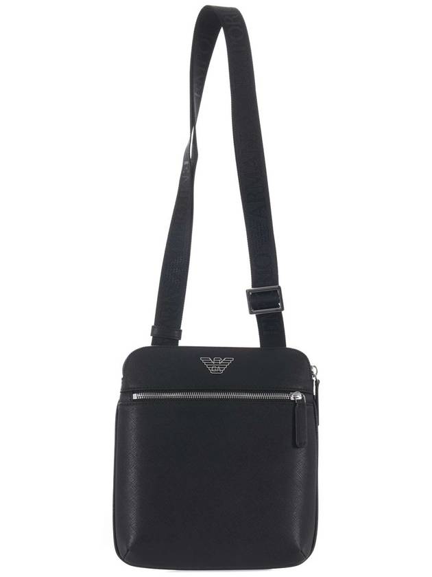 Eco Leather Messenger Bag Black - EMPORIO ARMANI - BALAAN 3