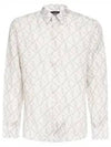 FF Linen Long Sleeve Shirt Rock - FENDI - BALAAN 1