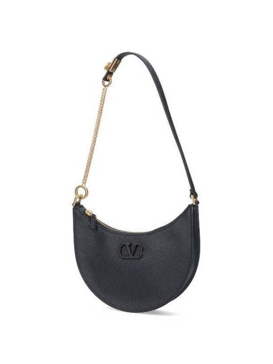 V Logo Classic Leather Chain Shoulder Bag Black - VALENTINO - BALAAN 2