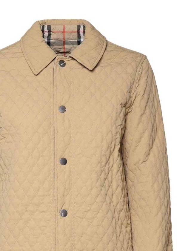 Check Reversible Quilted Jacket Beige - BURBERRY - BALAAN 5