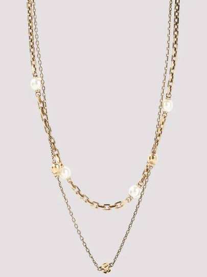 Pearl Skull Necklace Gold - ALEXANDER MCQUEEN - BALAAN 2