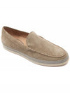 Men's Suede Slip-ons Loafers Beige - TOD'S - BALAAN 4