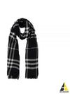 Checked Wool Scarf Black - BURBERRY - BALAAN 2