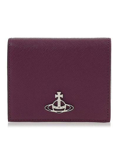 ORB Logo Saffiano Half Wallet Purple - VIVIENNE WESTWOOD - BALAAN 2