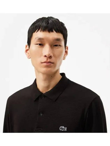 Men s Basic Long Sleeve Unisex Polo Black - LACOSTE - BALAAN 1