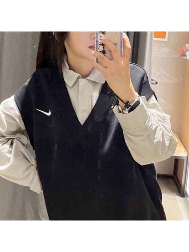Sportswear Phoenix Fleece Oversized Vest Black - NIKE - BALAAN 2
