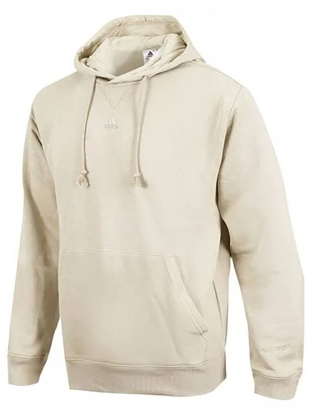 All SZN Embroidered Logo Fleece Hoodie Wonder Beige - ADIDAS - BALAAN 3