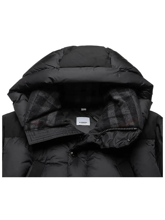 Logo Applique Nylon Puffer Coat Black - BURBERRY - BALAAN 5