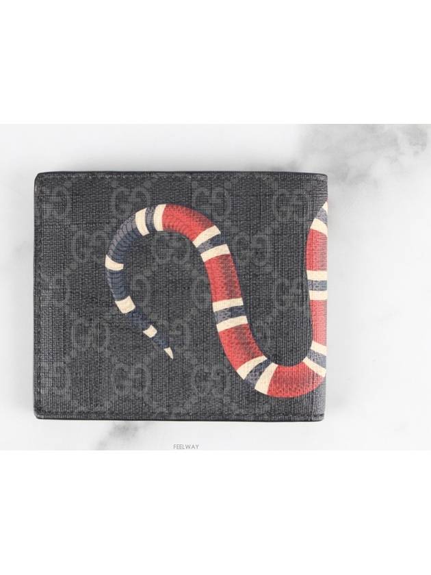 Snake bifold wallet black - GUCCI - BALAAN 3