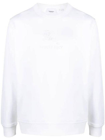 Embroidered EKD Logo Sweatshirt White - BURBERRY - BALAAN 1