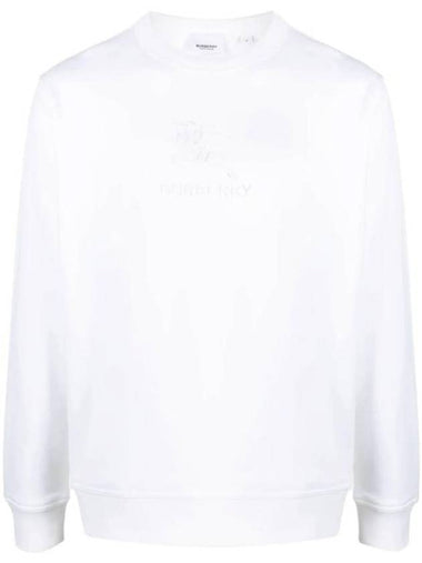 Embroidered EKD Logo Sweatshirt White - BURBERRY - BALAAN 1